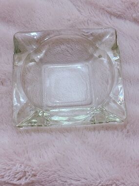 Glass vintage ashtray.
